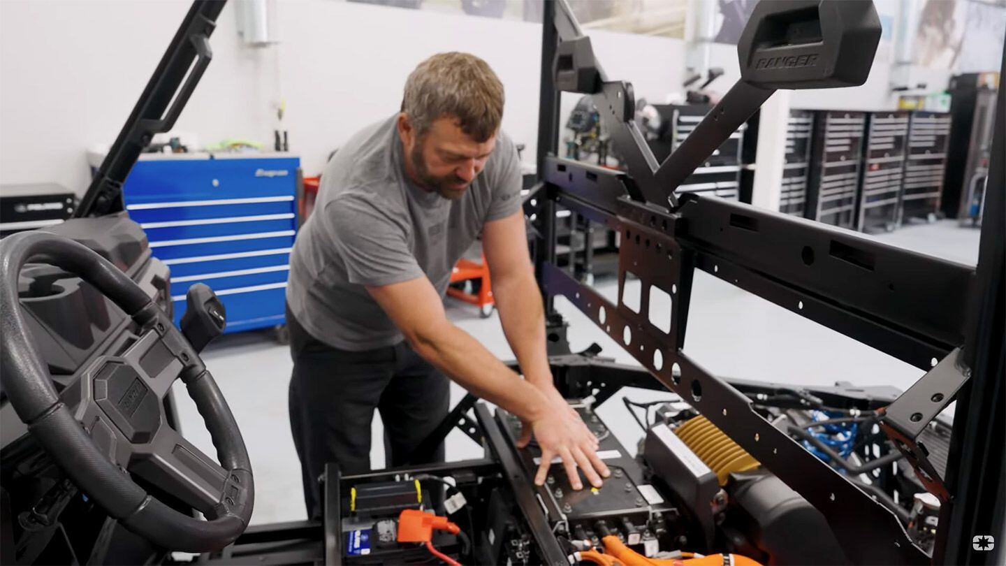 Polaris engineer Pat McArdle explains how current runs from your wall socket to the battery pack.