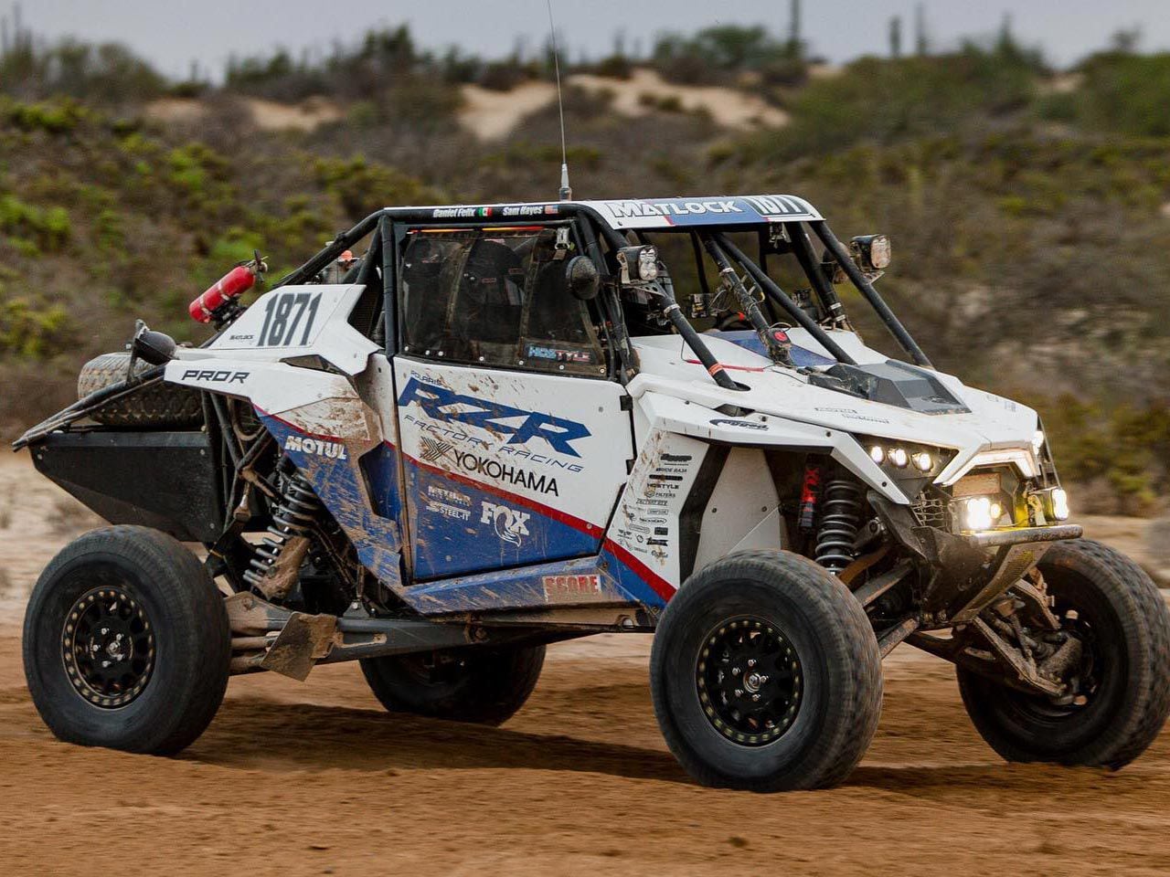 Vehicle No. 1,871 driven by Wayne Matlock is the all-new 2022 Polaris RZR Pro R in full racing form.