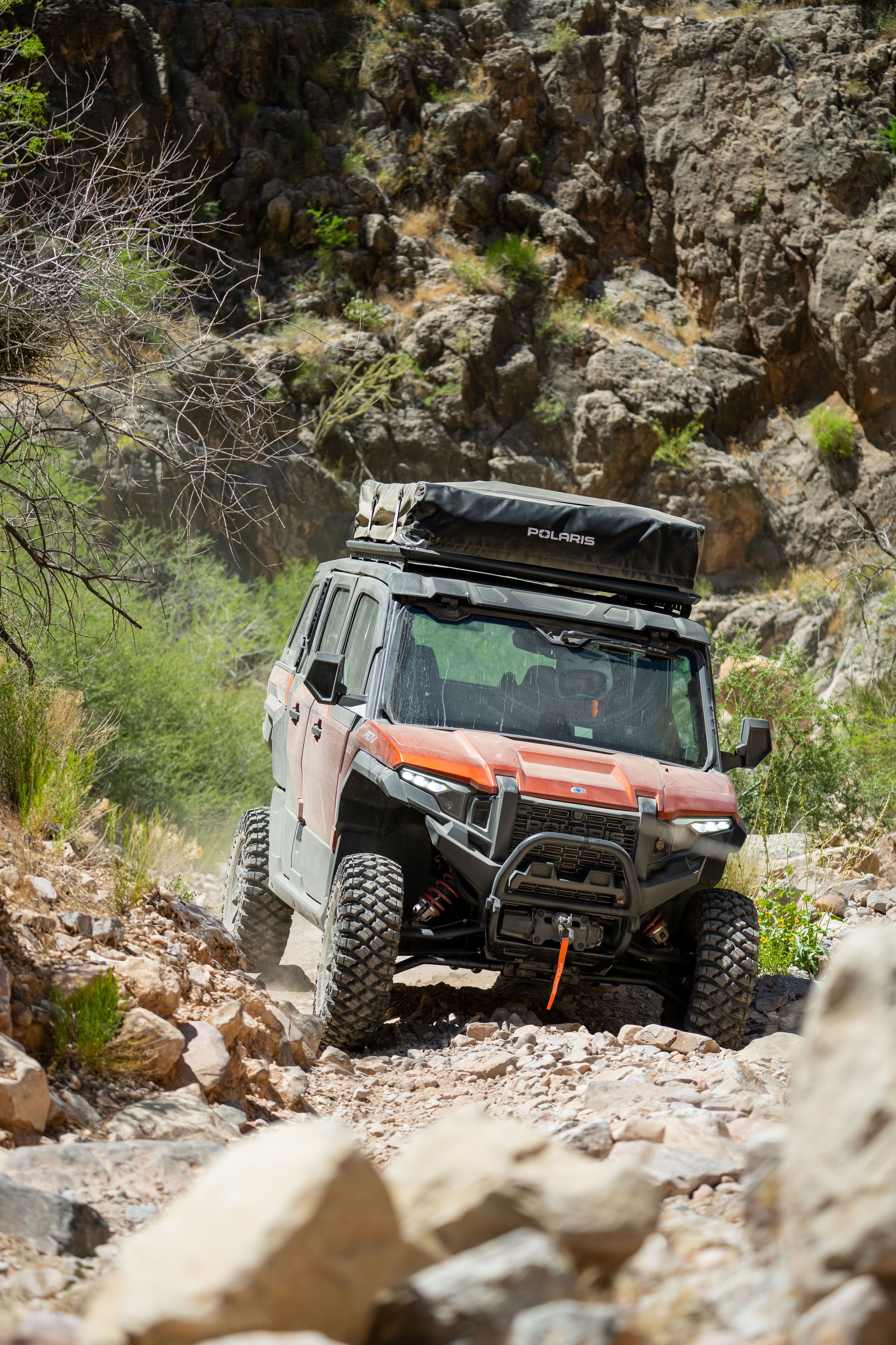 The 2024 Polaris Xpedition ADV offers a fully enclosed, locking, air-conditioned cab at more than 1,000 pounds of cargo capacity.