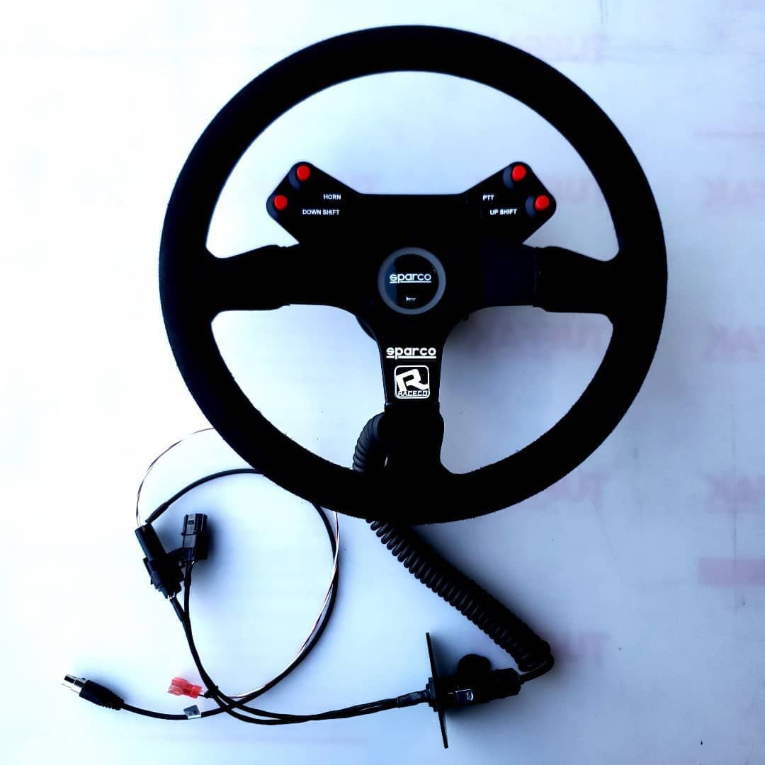 A Sparco R 375 suede steering wheel is also available through Raceco.