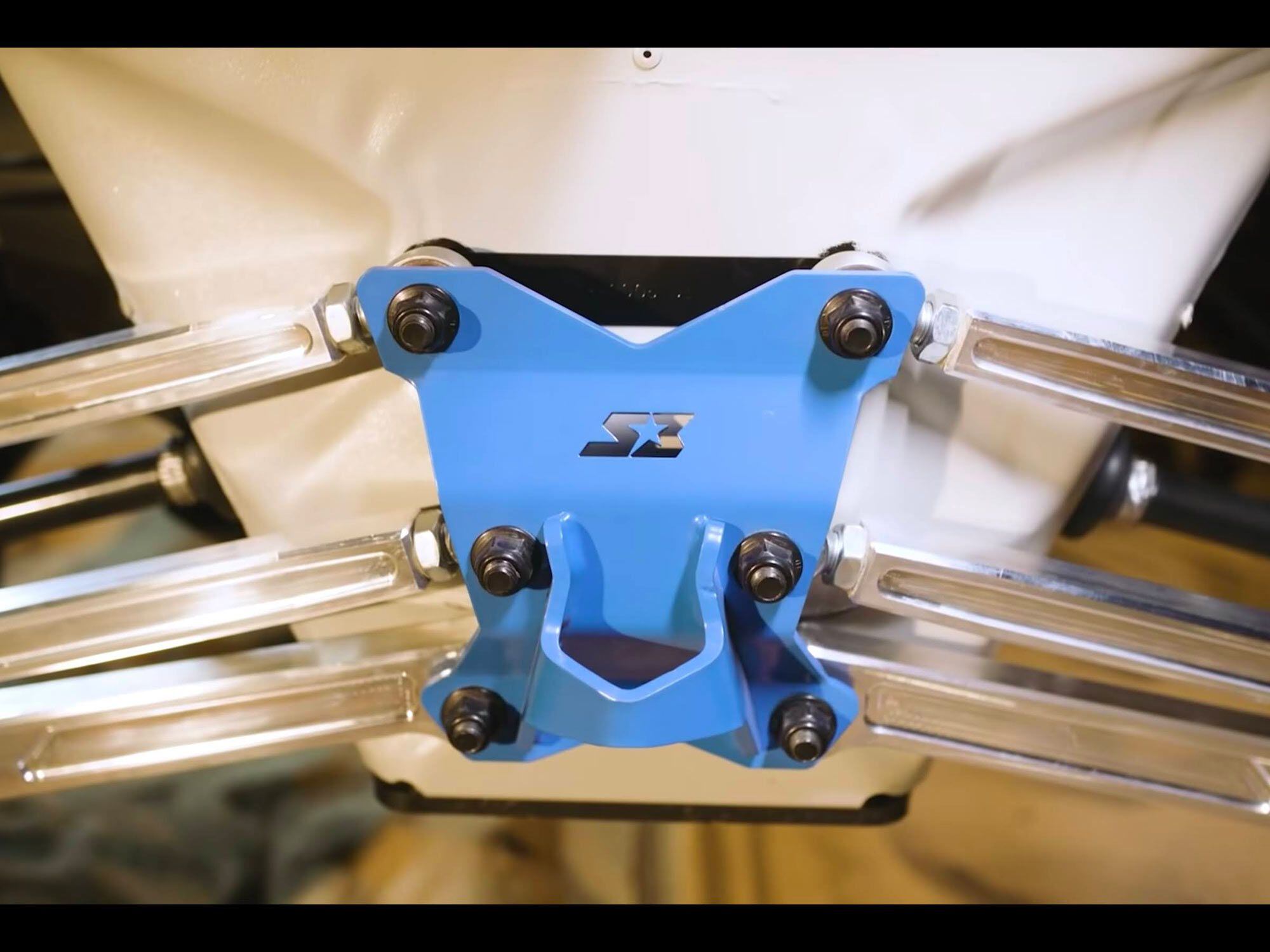 Backing up the stout Fox shocks are a bunch of gorgeous billet pieces from S3 Power Sports.