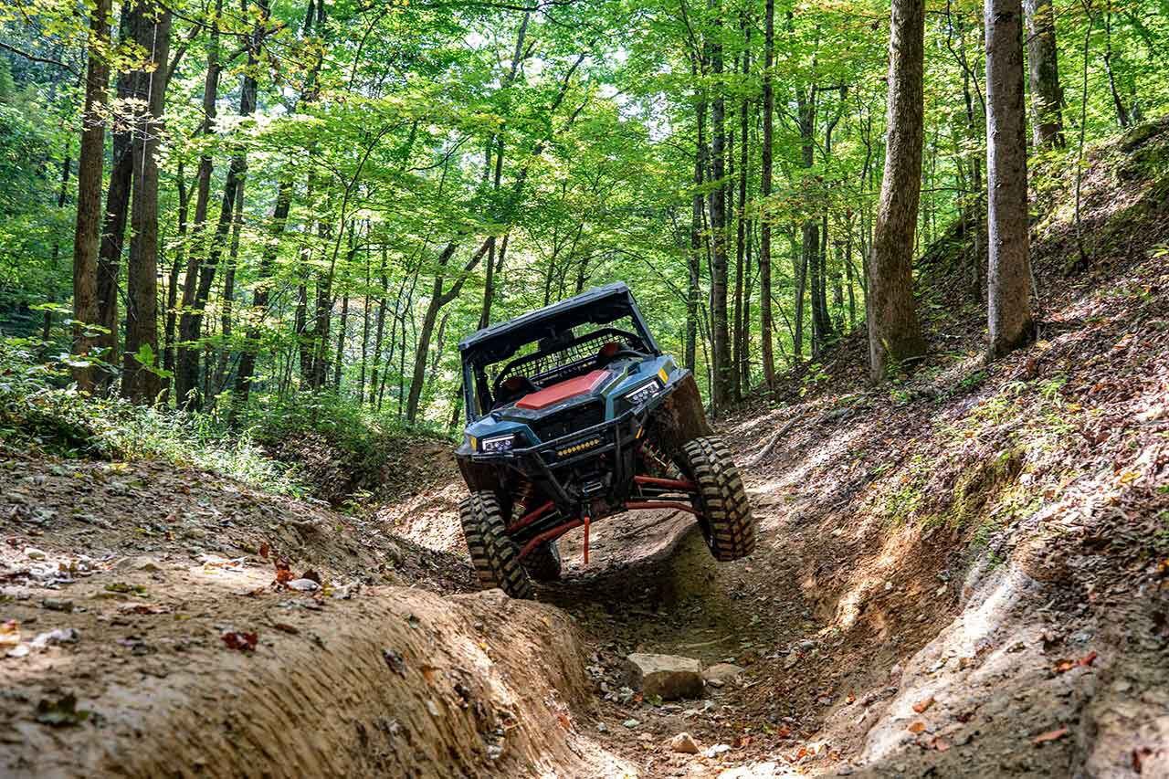 Adjustable Walker Evans shocks keep the long-travel control arms in check as you clamber over obstacles. Control arms are of the high-clearance variety to help lift that precious underbelly up over the boulder fields.