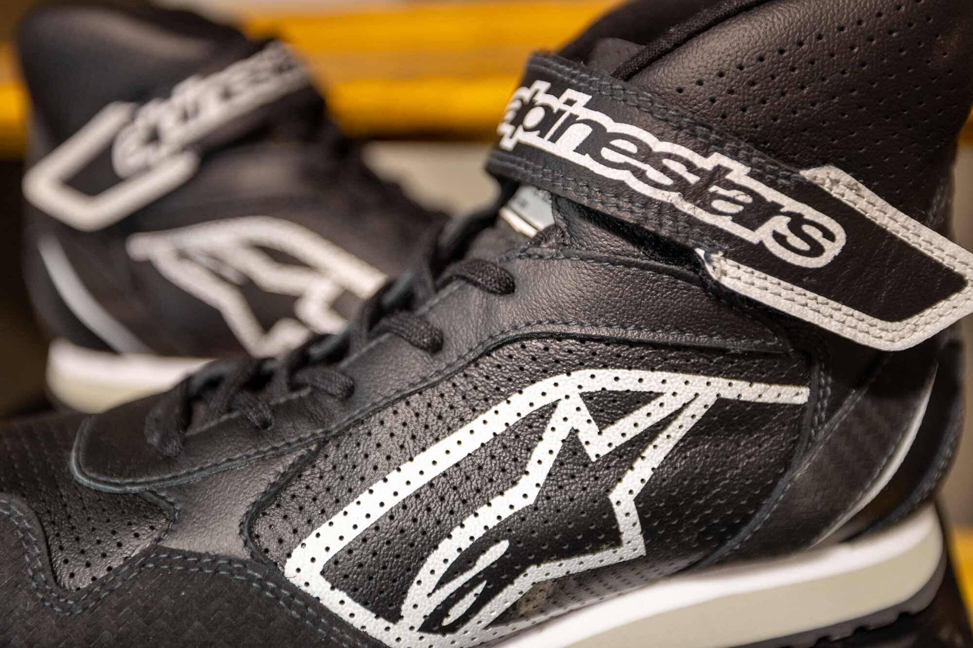 Conventional laces and a Velcro strap ensure your shoes won't fall short while slamming pedals.