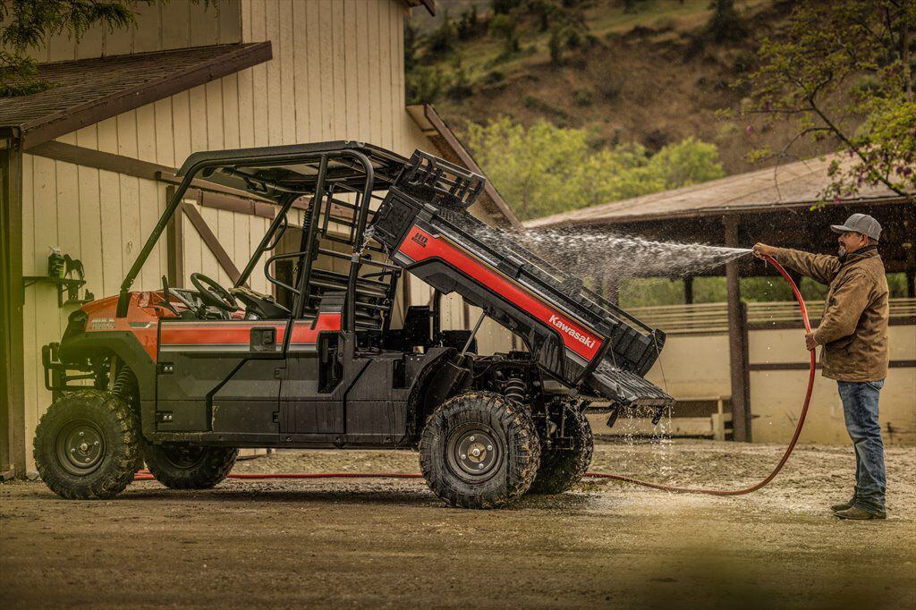 The 2024 Kawasaki Mule Pro-FX HD Edition has the biggest bed Kawasaki has ever put on a Mule, and a new 1,000cc parallel twin engine that it shares with the Teryx KRX 1000.