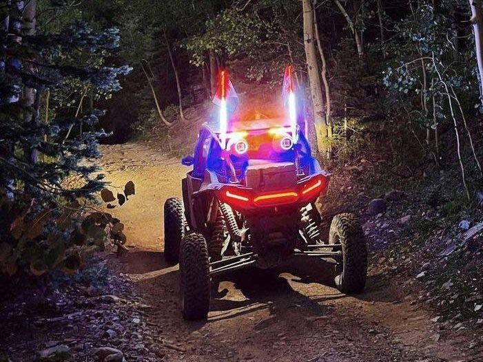 RLB Drops New Dual Carbon Whip Lights UTV Driver
