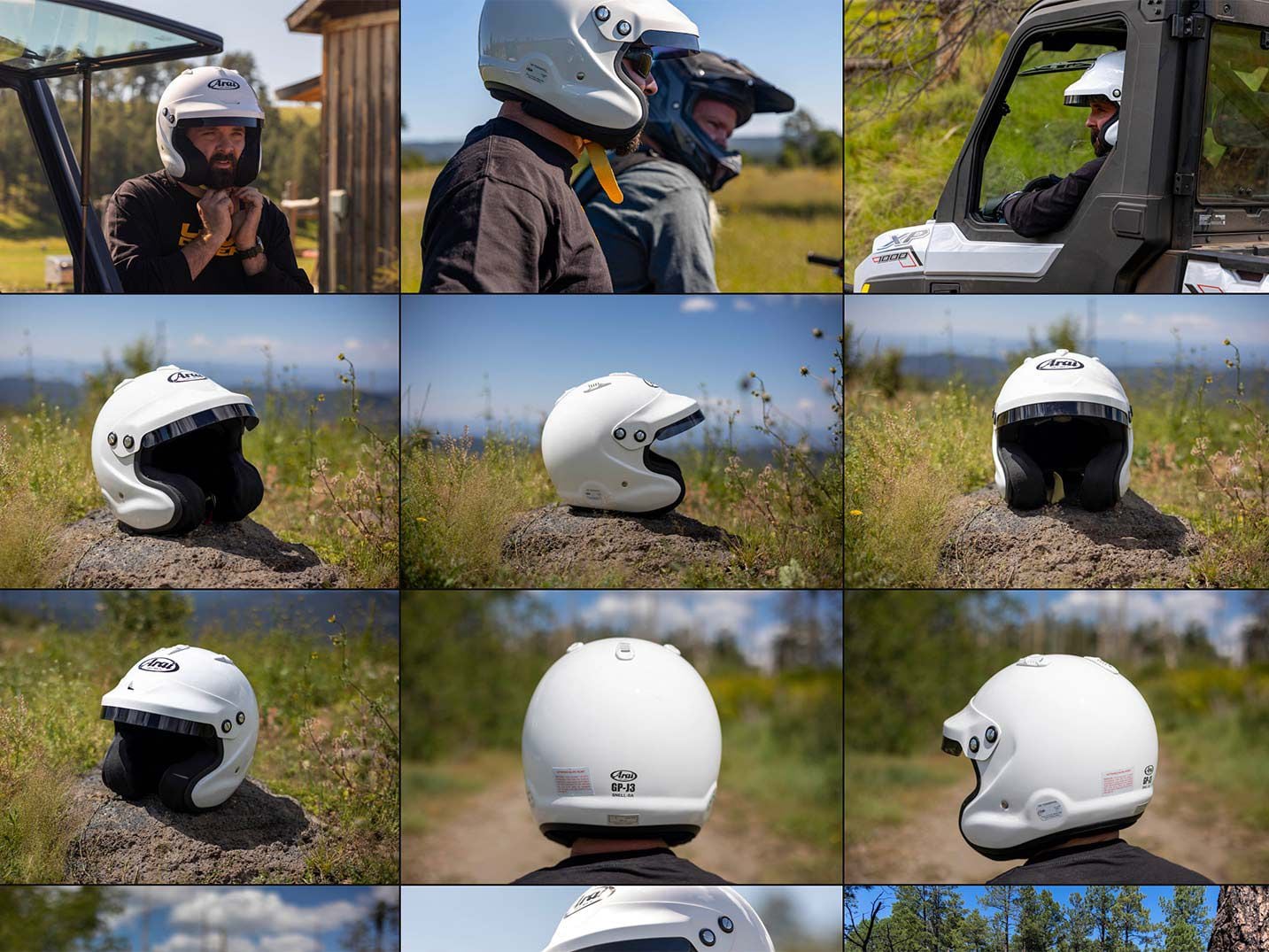 Arai GPJ3 OpenFace Automotive Helmet Photo Gallery UTV Driver