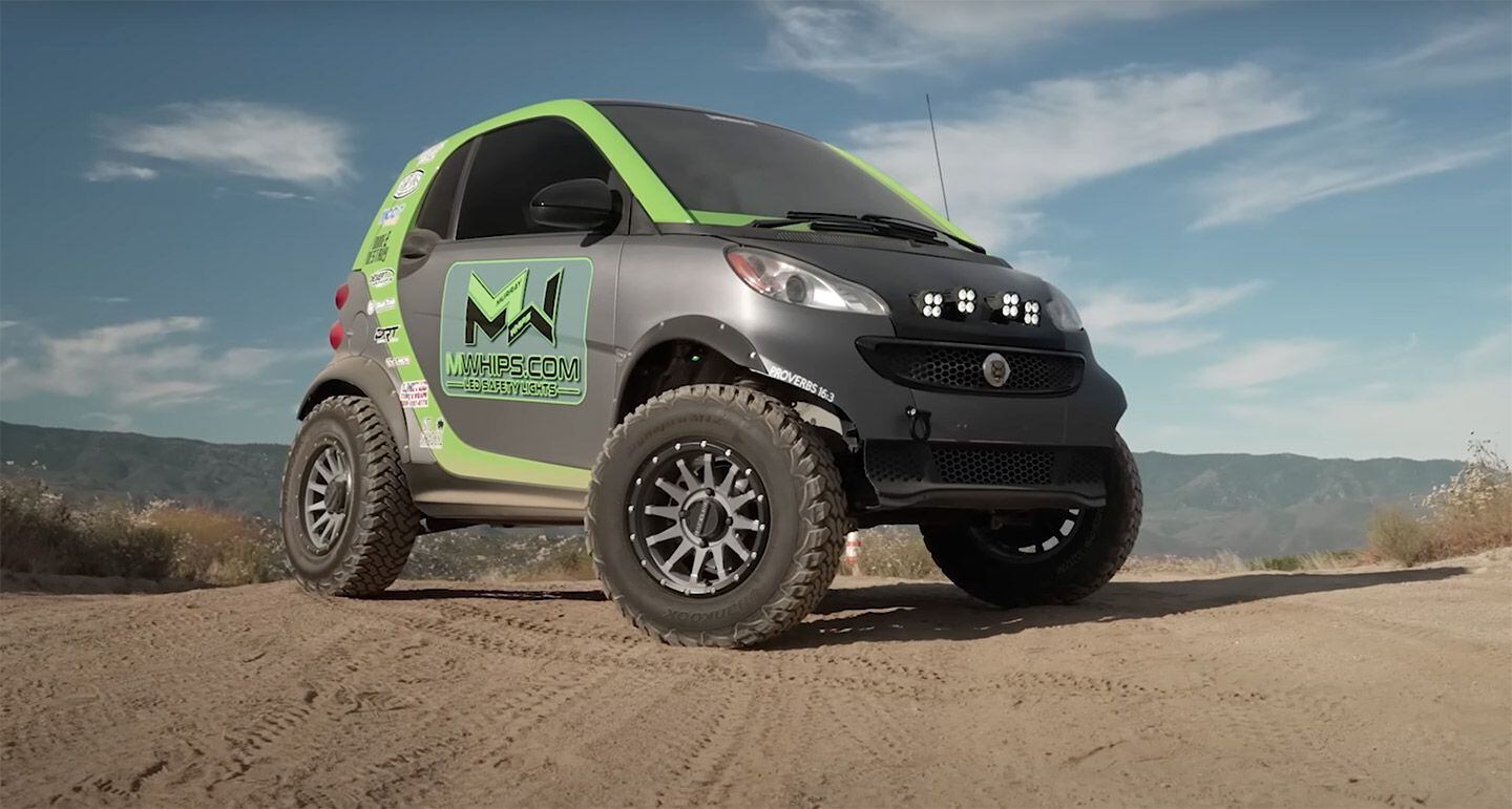 Cameron Murray’s lifted Smart car.