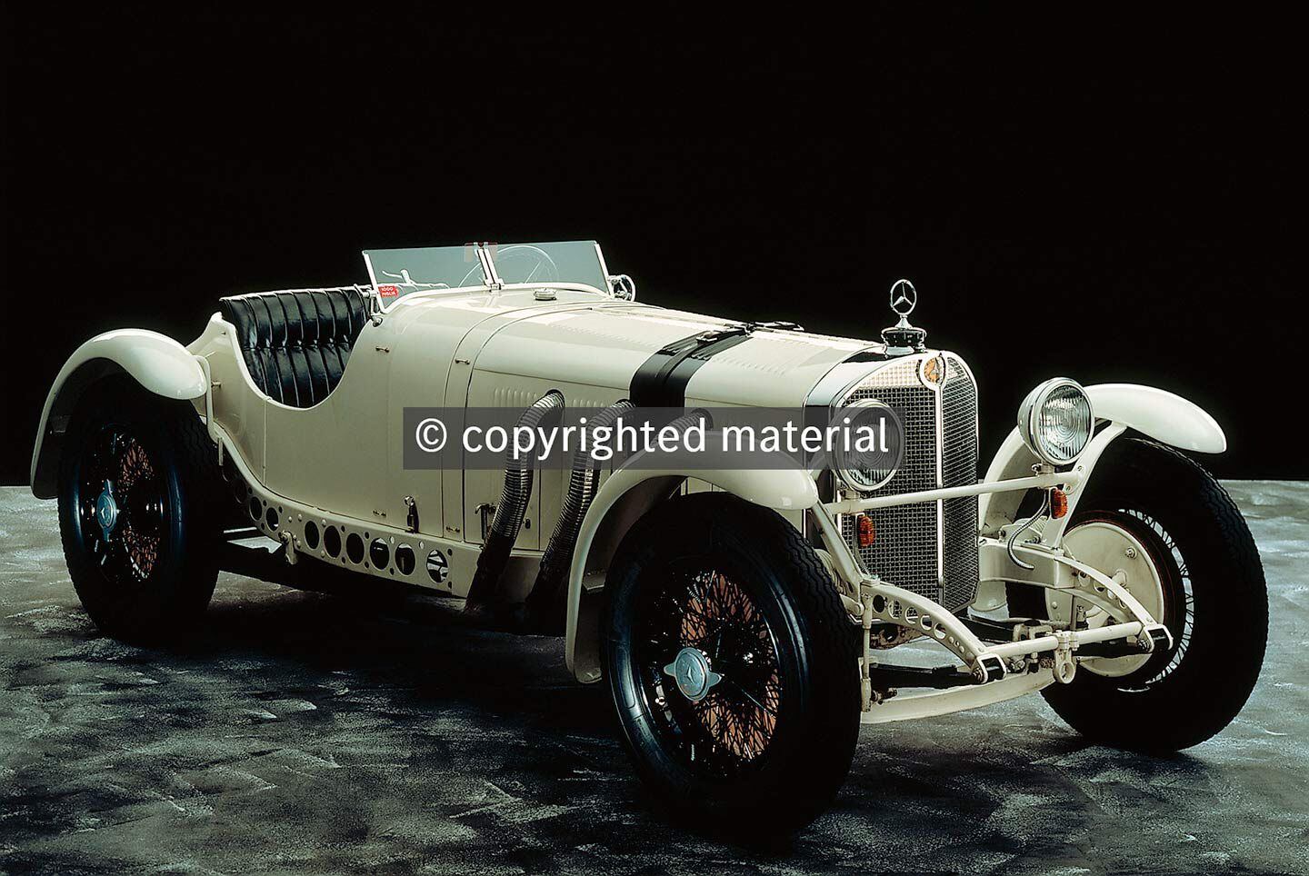 A 1931 Mercedes-Benz SSKL, the lightweight model. (Note weight-reduction holes in frame.)
