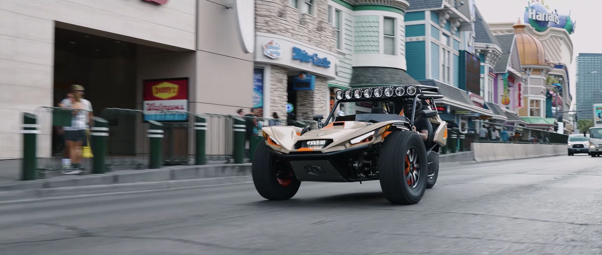 Of all the wild rides cruising the Vegas strip, the Gas Monkey Slingshot is a standout.