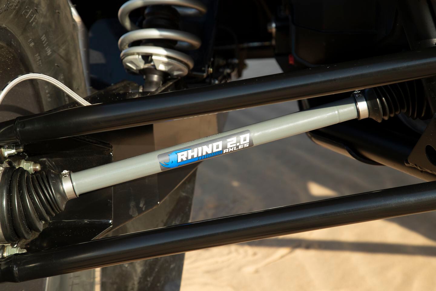 SuperATV Rhino 2.0 axles on our RZR Turbo Dynamix Build UTV Driver